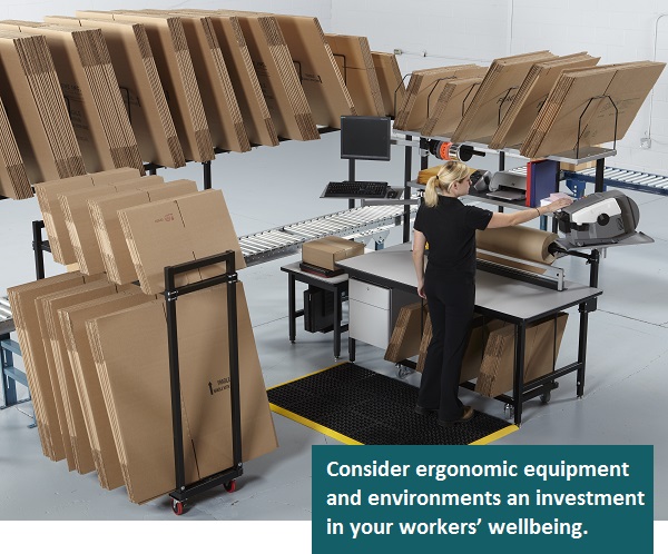 Consider ergonomic equipment and environments an investment in your workers’ wellbeing.