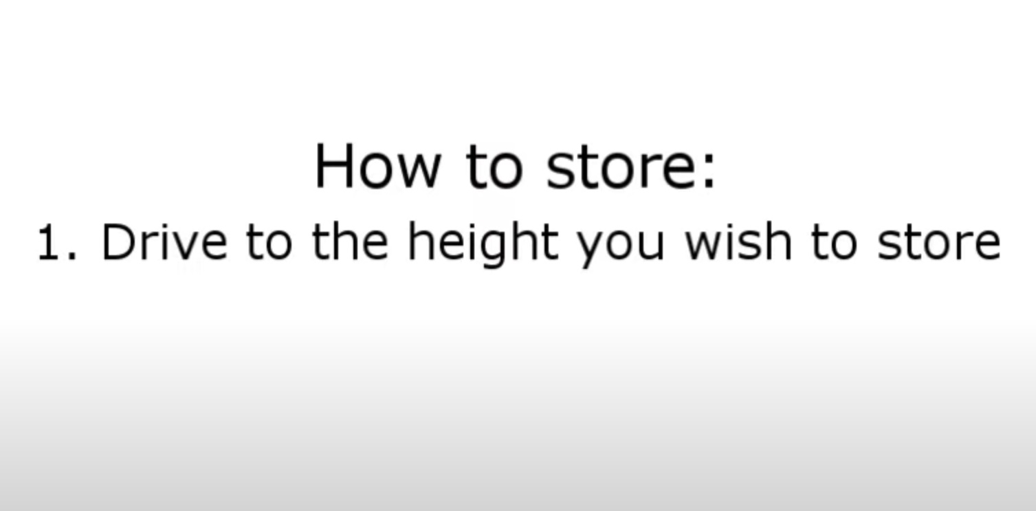How to Store a Table Height